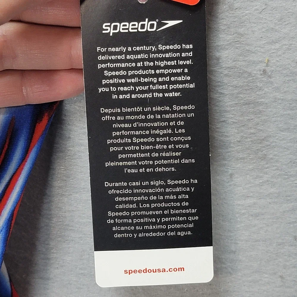 Speedo Endurance Plus One Piece Swimsuit Youth 20 Girls 6 6X Flyback Patriotic